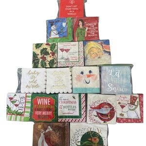 Holiday Napkin Sets- Christmas & Winter beverage and full size! over $50 worth!
